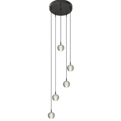 Hanglamp Bubbles 5L rond zwart/helder dtw>Straluma Online