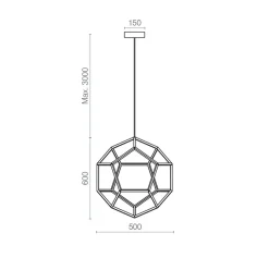 Hanglamp Dodeca 50 zwart><noscript><img width=