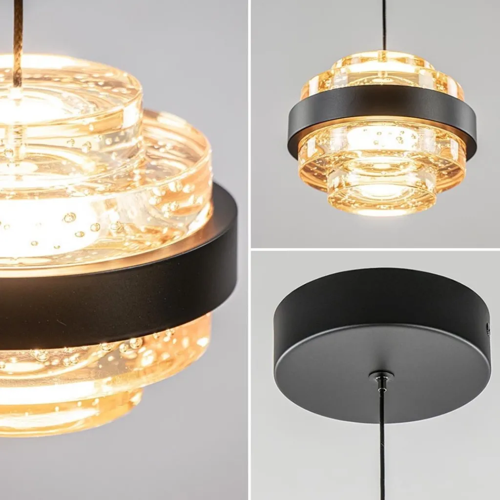 Hanglamp Dynasty 1L zwart/amber>Straluma Sale