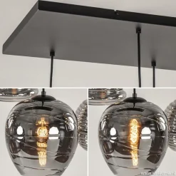 Hanglamp Fantasy 8L zwart + smoke glas mix><noscript><img width=
