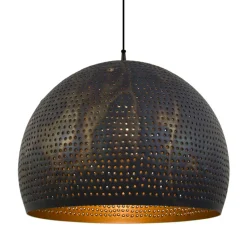 Hanglamp geperforeerd staal brons-bruin>Straluma Online