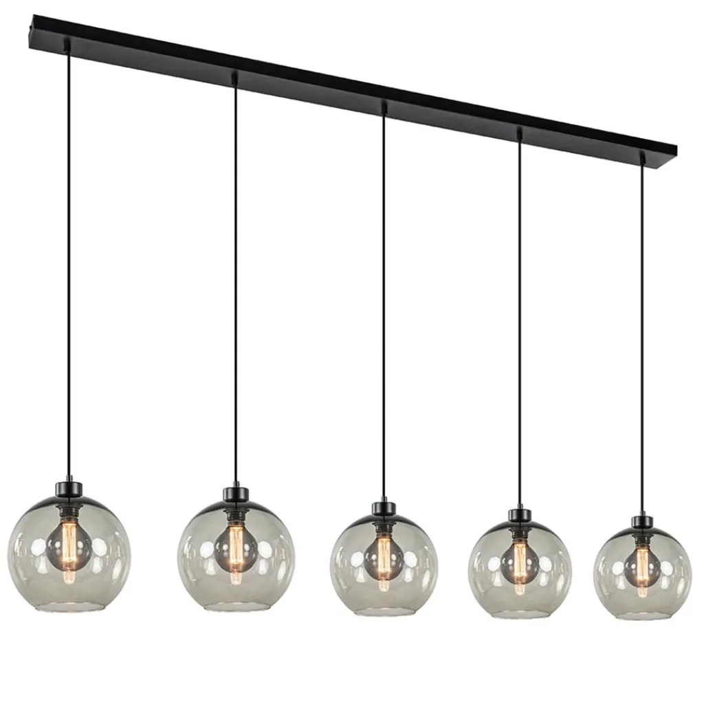 Hanglamp 5L balk + smoke glas 160cm>Straluma Sale