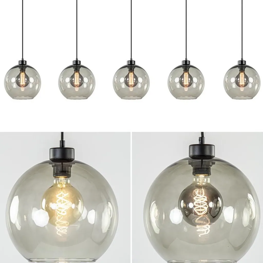 Hanglamp 5L balk + smoke glas 160cm>Straluma Sale