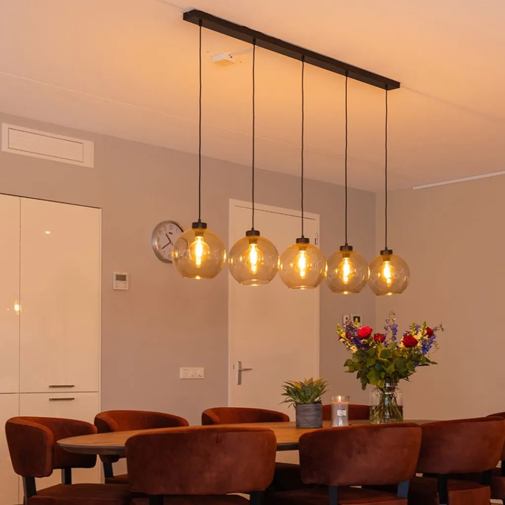 Hanglamp 5L balk + smoke glas 160cm>Straluma Sale