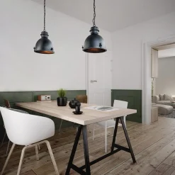 Hanglamp 2L industrieel zwart/grill><noscript><img width=