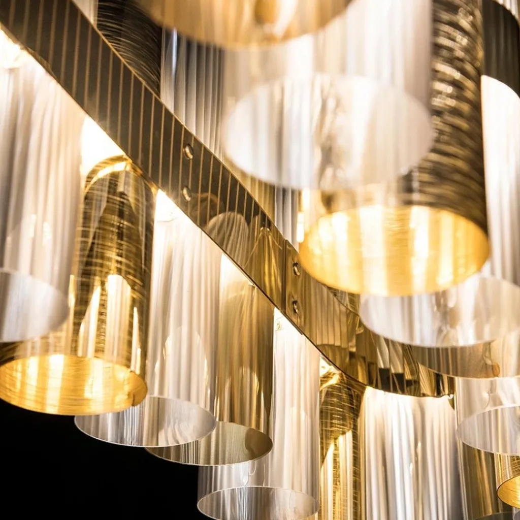 Hanglamp La Lollo linear 140 goud>Straluma Hot