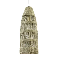 Hanglamp Latika smal zeegras naturel met zwart>Straluma Hot