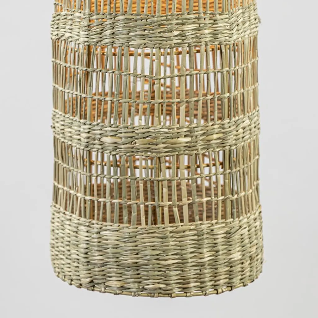 Hanglamp Latika smal zeegras naturel met zwart>Straluma Hot