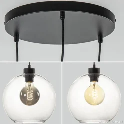 Hanglamp 3-lichts rond glas helder 25 cm><noscript><img width=