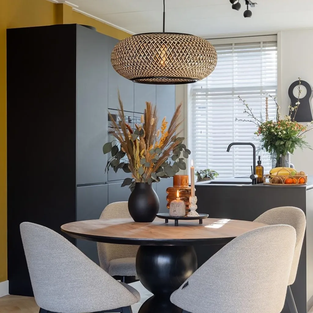 Hanglamp Maze bamboe/zwart 60cm>Straluma Hot