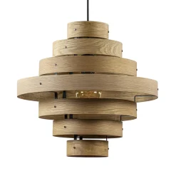 Hanglamp Oaknut hout 7 ringen>Straluma Clearance