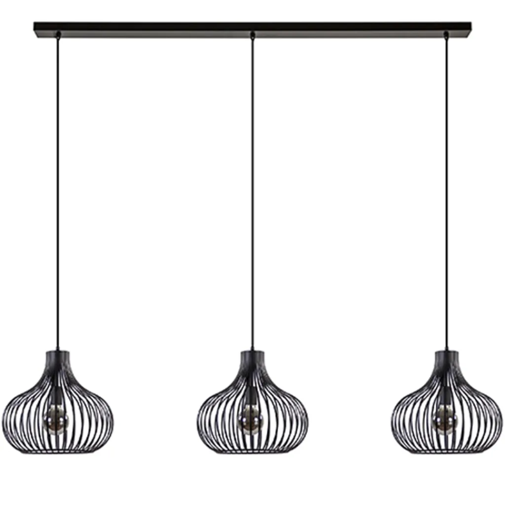 Hanglamp Onion 3L draad zwart>Straluma Fashion