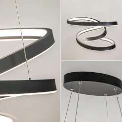 Hanglamp ovale ringen mat zwart><noscript><img width=