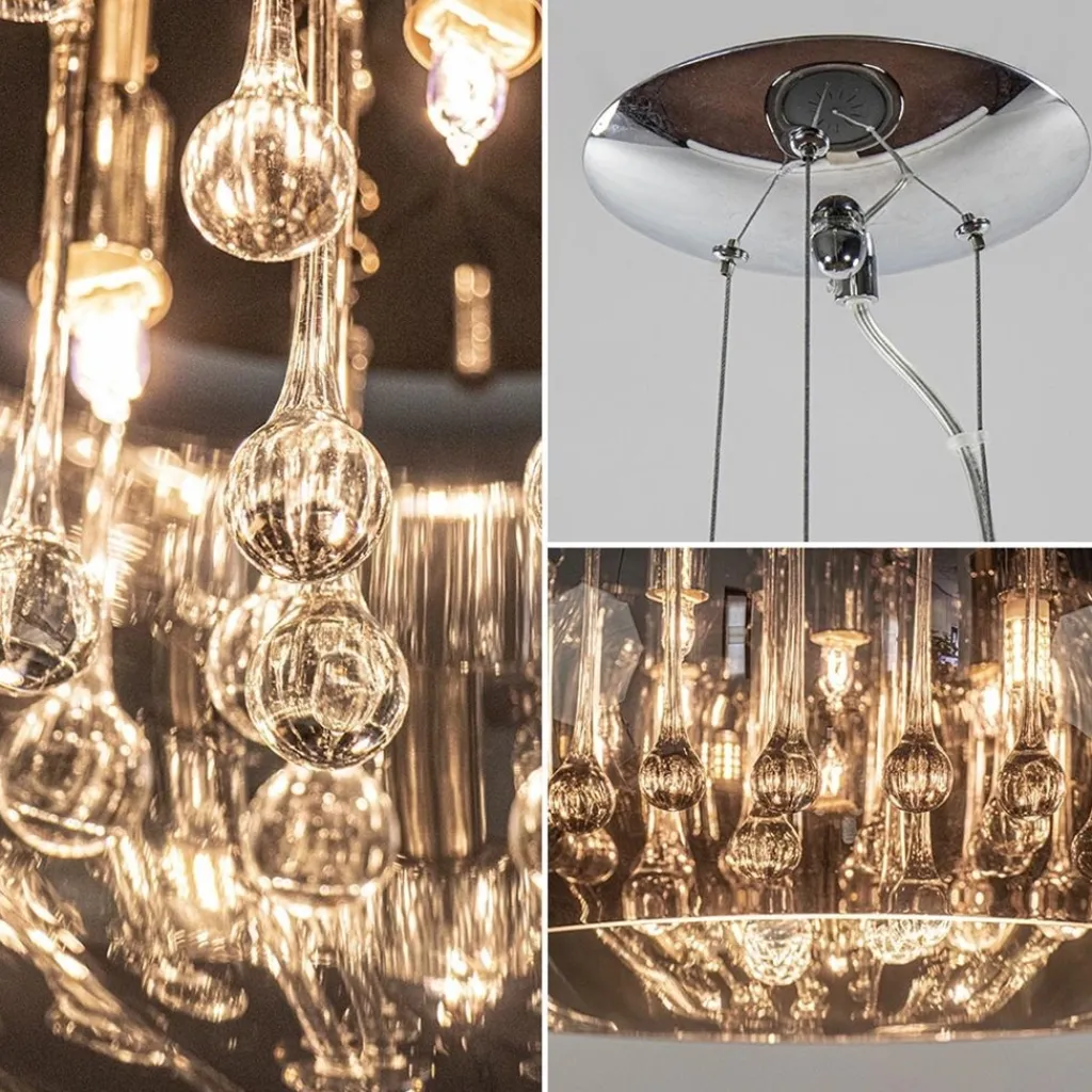 Hanglamp Pearl Raindrops smokey glas>Straluma Hot