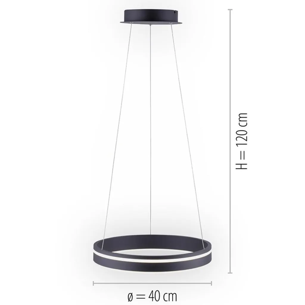 Hanglamp Q-Vito 40 zwart + afst.bed.CCT>Straluma Fashion