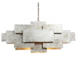 Hanglamp rechthoek speels antiek zilver>Straluma Shop