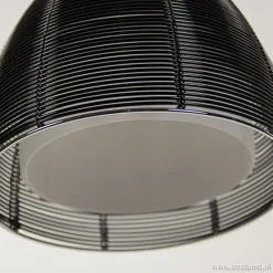 Hanglamp rond 3-lichts zwart draad/glas><noscript><img width=