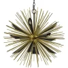 Hanglamp Springfield rond zwart/goud sprieten>Straluma Flash Sale
