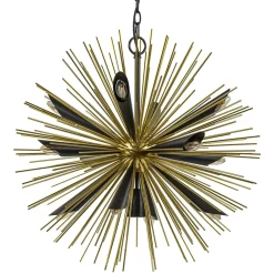 Hanglamp Springfield rond zwart/goud sprieten>Straluma Flash Sale