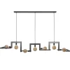 Hanglamp Tortona 7l 210 zwartstaal/koper>Straluma New
