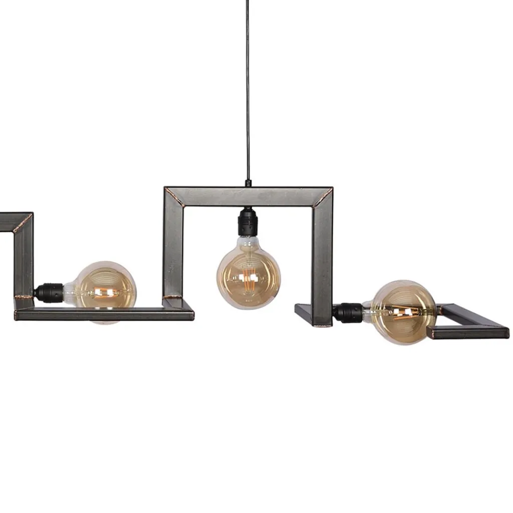 Hanglamp Tortona 7l 210 zwartstaal/koper>Straluma New
