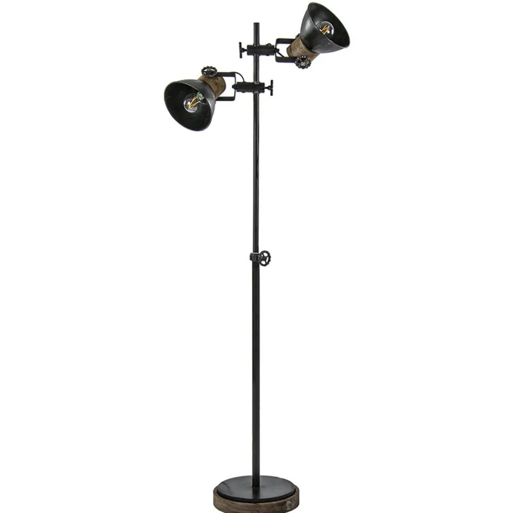 Industriële vloerlamp Jody metaal met hout>Straluma Flash Sale