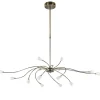Klassieke eettafelhanglamp brons met wit glas dim to warm>Straluma New