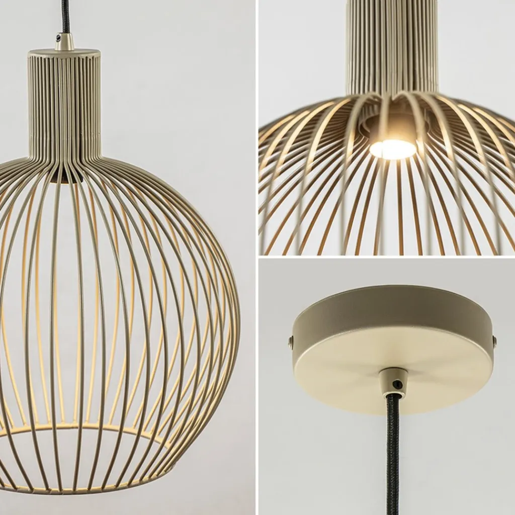 kleine draad hanglamp mat zand met zwart>Straluma Fashion