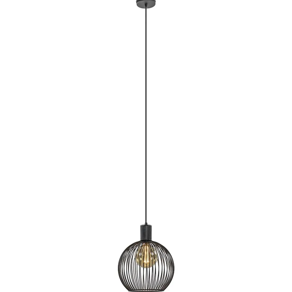 Kleine draad hanglamp mat zwart 30 cm>Straluma Best