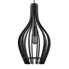 Kleine hanglamp kegel houten lamellen zwart>Straluma Outlet