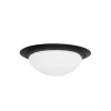 Kleine LED plafondlamp zwart met wit glas IP44>Straluma Cheap