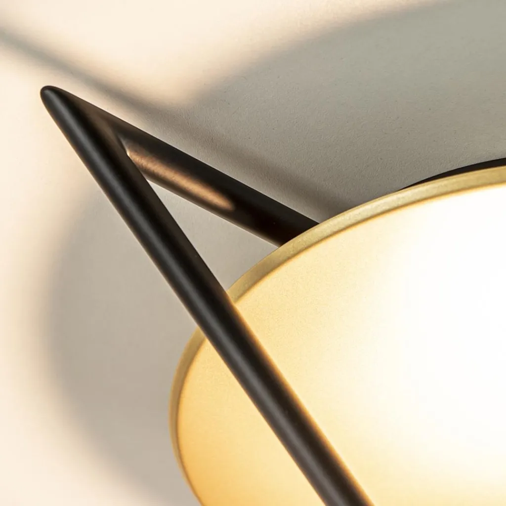 Kleine LED plafondlamp zwart met goud>Straluma Cheap