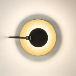 Kleine LED plafondlamp zwart met goud><noscript><img width=
