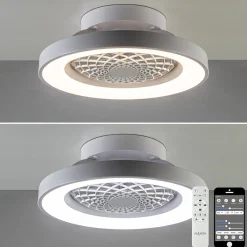 Kleine plafondventilator wit inclusief LED>Straluma Sale