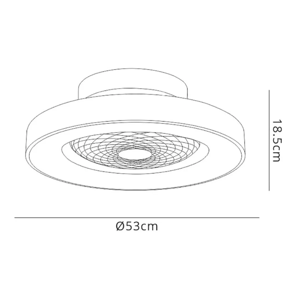 Kleine plafondventilator wit inclusief LED>Straluma Sale