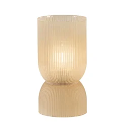 L&L grote ribglas tafellamp peach op batterijen Phoebe>Straluma New