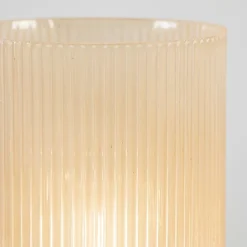 L&L grote ribglas tafellamp peach op batterijen Phoebe>Straluma New