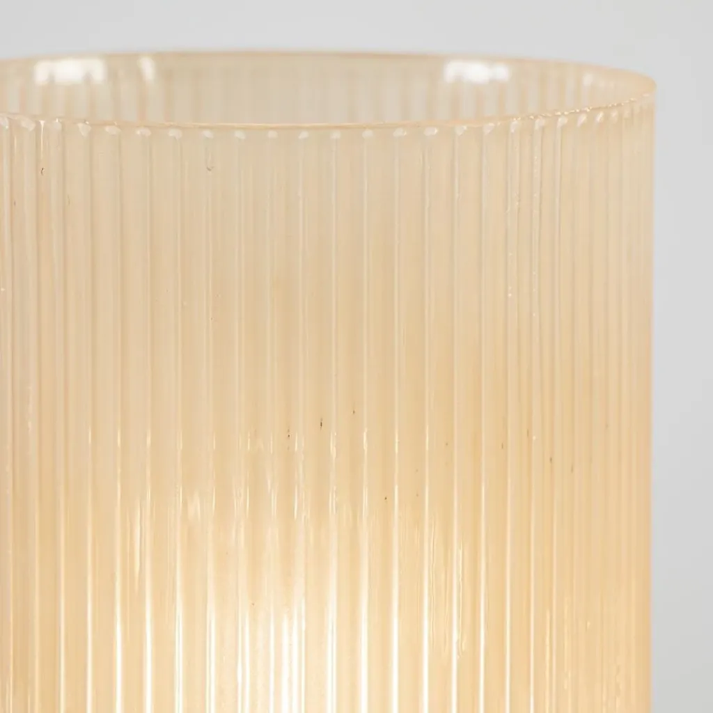 L&L grote ribglas tafellamp peach op batterijen Phoebe>Straluma New
