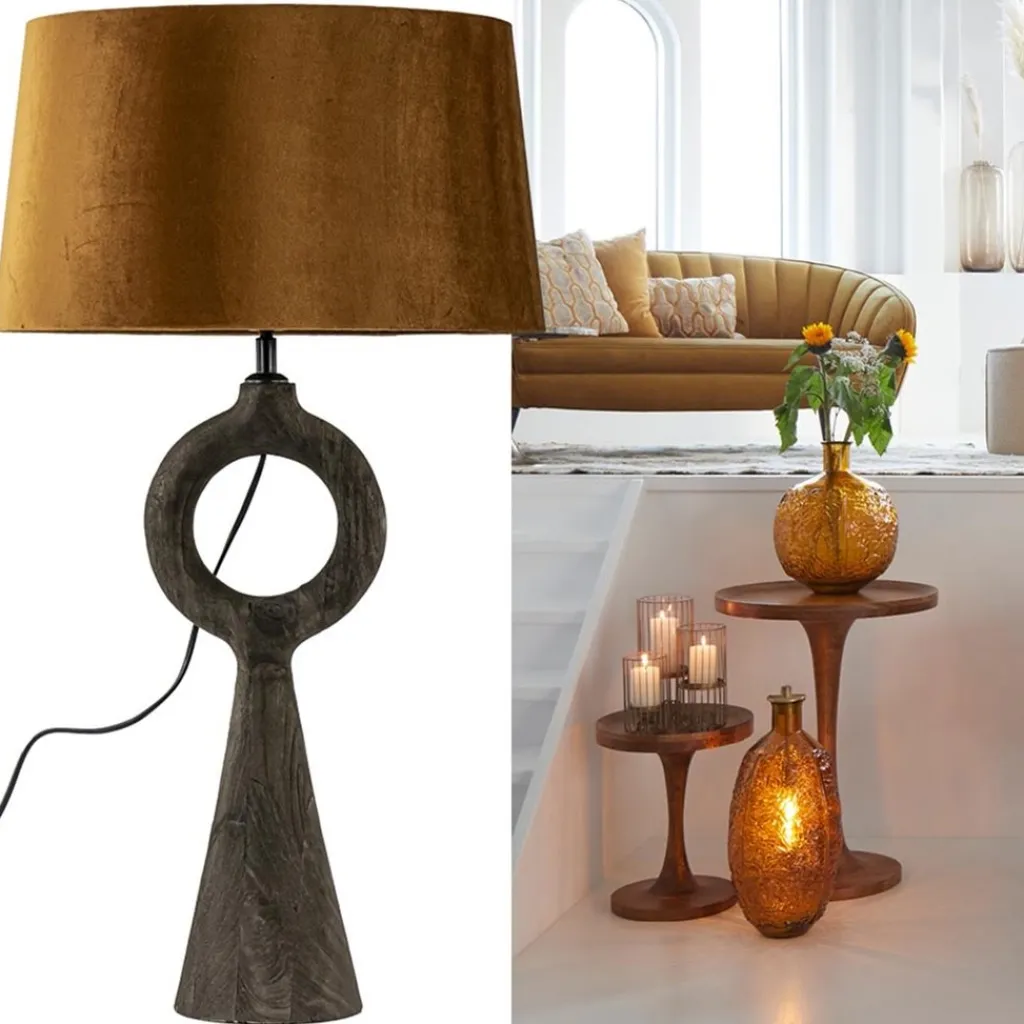 Lampvoet Sabuli hout donker bruin excl. kap>Straluma Flash Sale