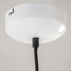 Landelijke hanglamp farm house wit met zwart Ø32 cm><noscript><img width=