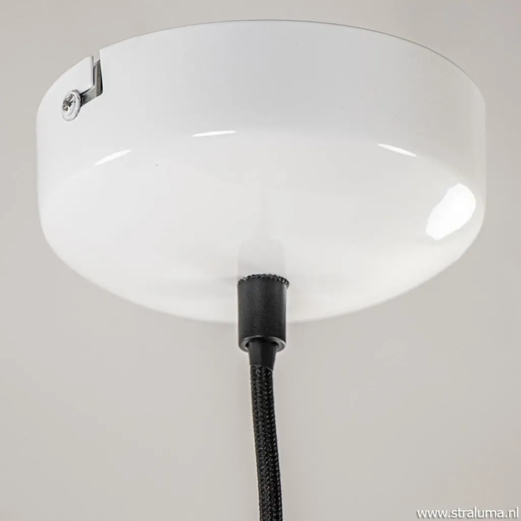 Landelijke hanglamp farm house wit met zwart Ø32 cm>Straluma Outlet