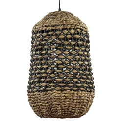 Landelijke hanglamp Tripoli rotan met zwart>Straluma New