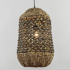 Landelijke hanglamp Tripoli rotan met zwart>Straluma New