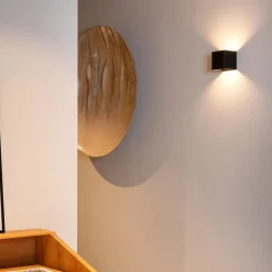 LED buitenlamp oplaadbaar zwart vierkant><noscript><img width=
