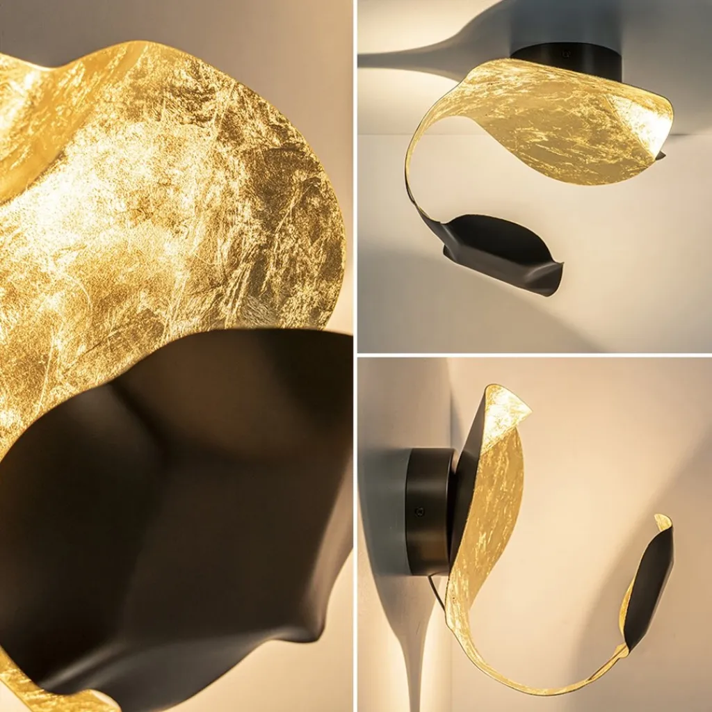 LED design wand/plafondlamp brons met goldleaf>Straluma Cheap