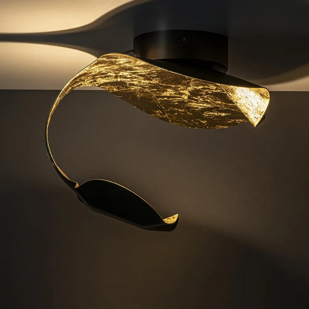 LED design wand/plafondlamp brons met goldleaf>Straluma Cheap
