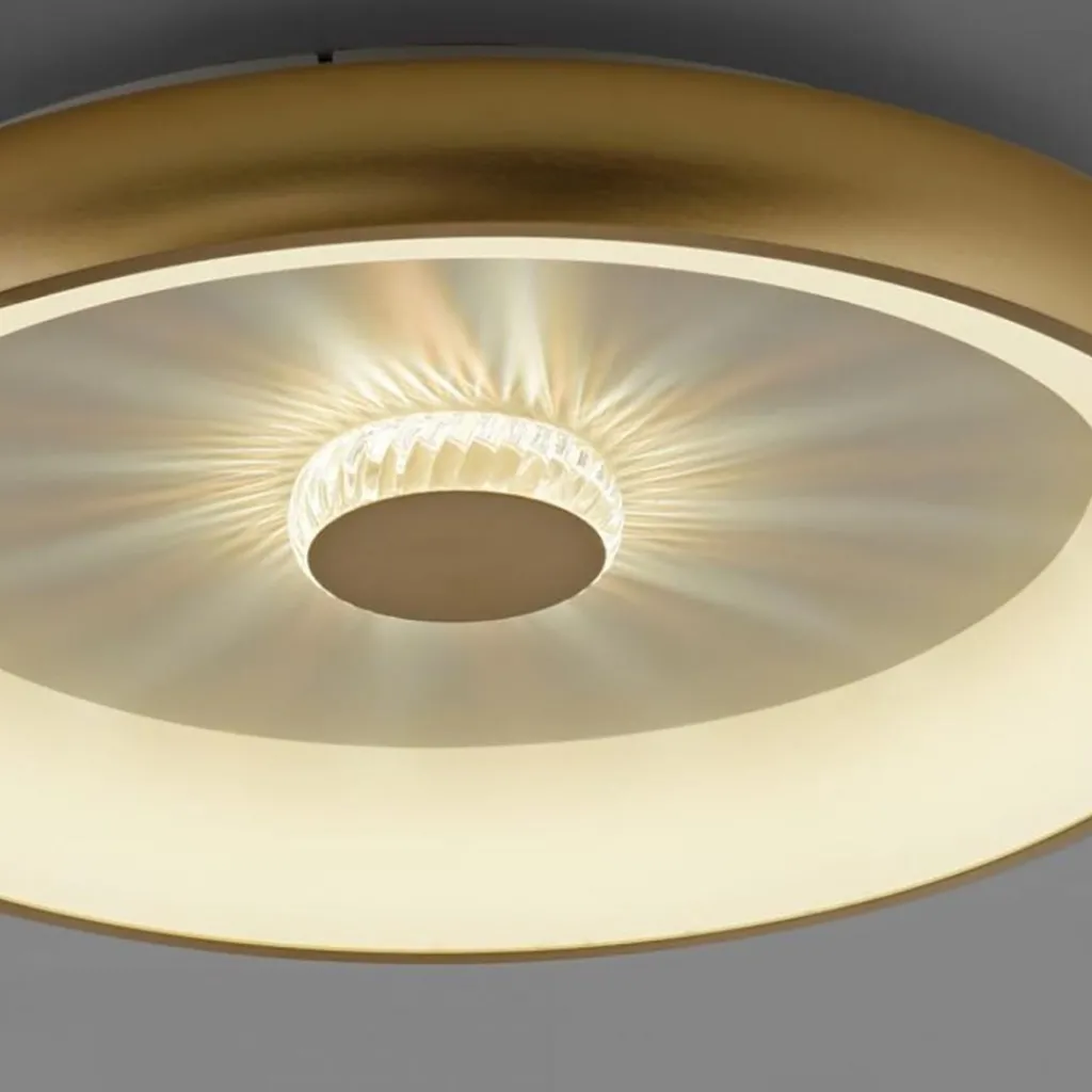 LED plafondlamp goud met kristaleffect>Straluma Shop