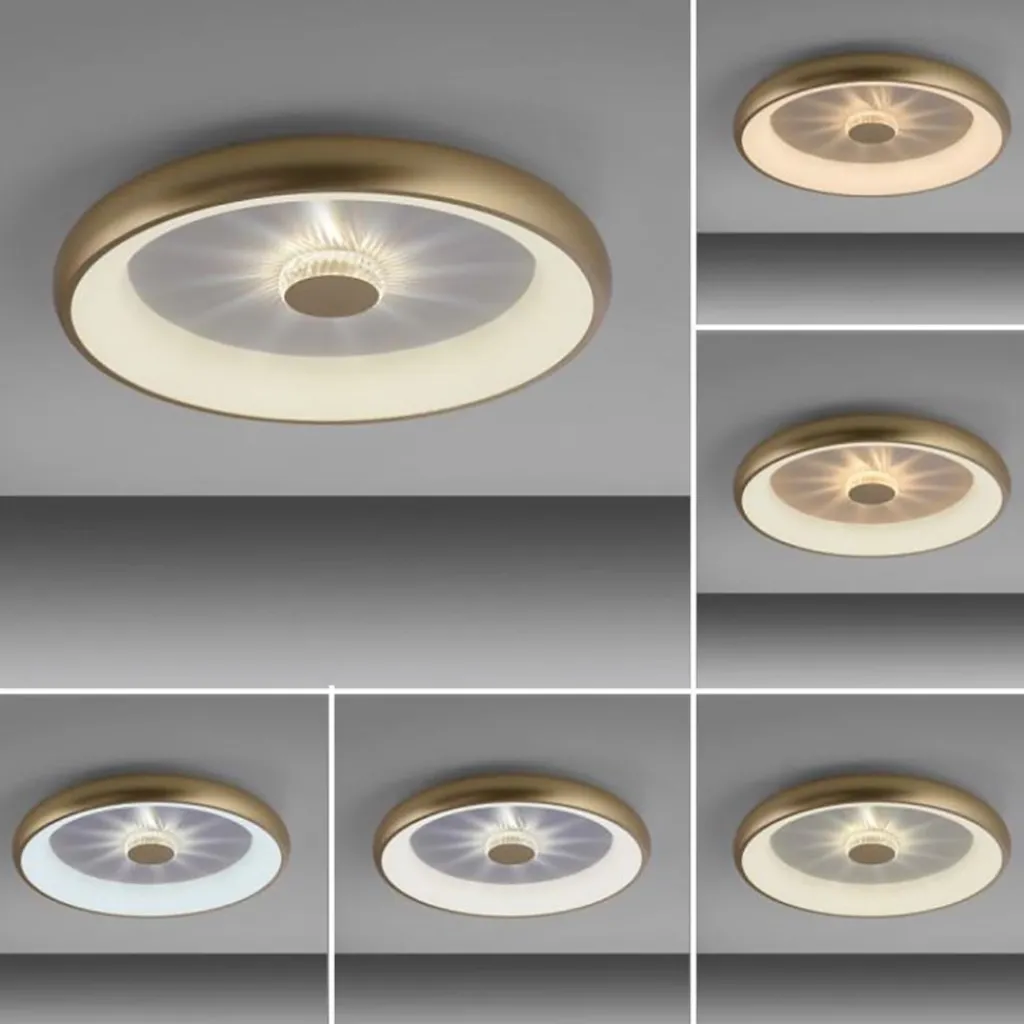LED plafondlamp goud met kristaleffect>Straluma Shop