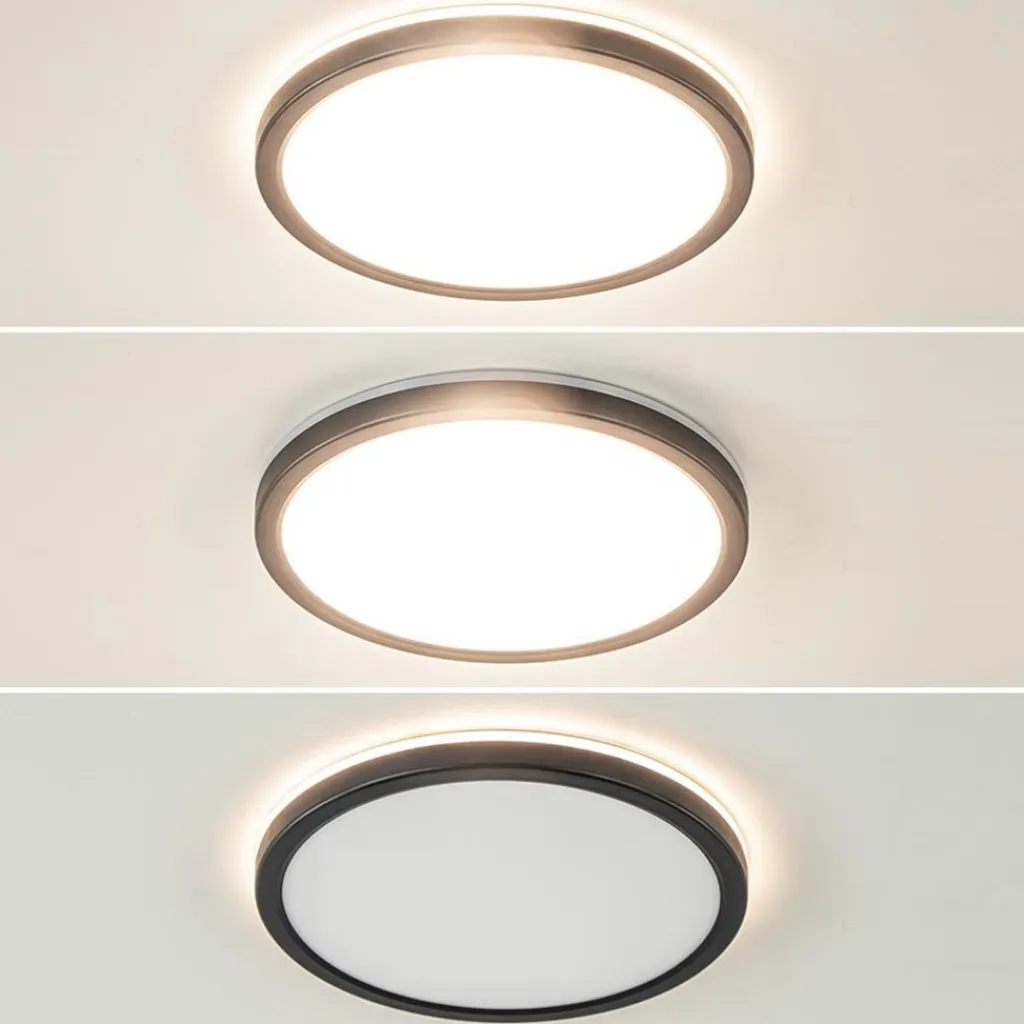 LED plafondlamp met 3 licht opties zwart rond>Straluma Best