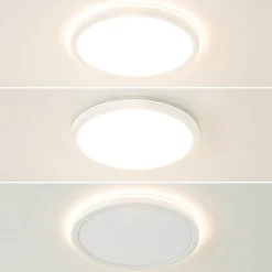 LED plafondlamp met 3 licht opties wit IP44><noscript><img width=